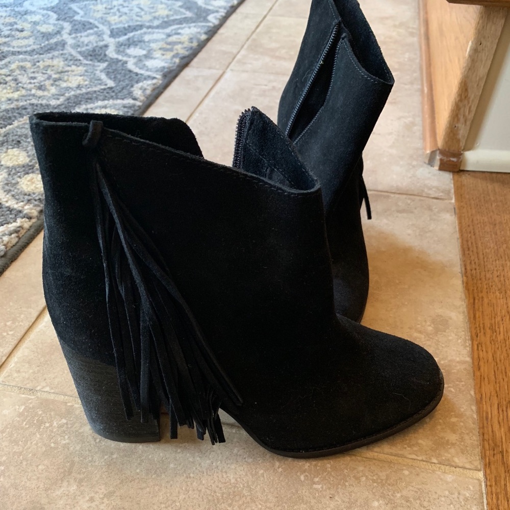COPY - Arturo Chiang Fringe Black Booties.